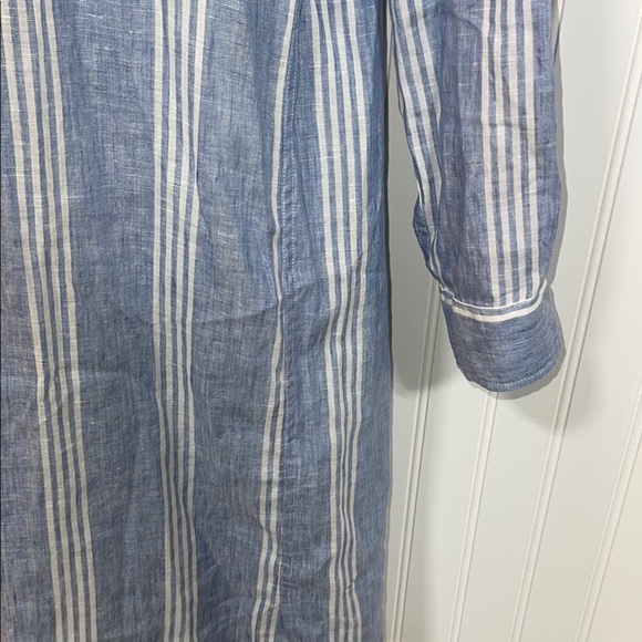 Frank & Eileen Light Blue Striped tunic - Picture 3 of 6